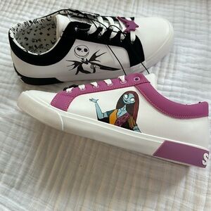 NEW Tim Burton Nightmare Before Christmas Jack & Sally Sneakers Womens Size 11